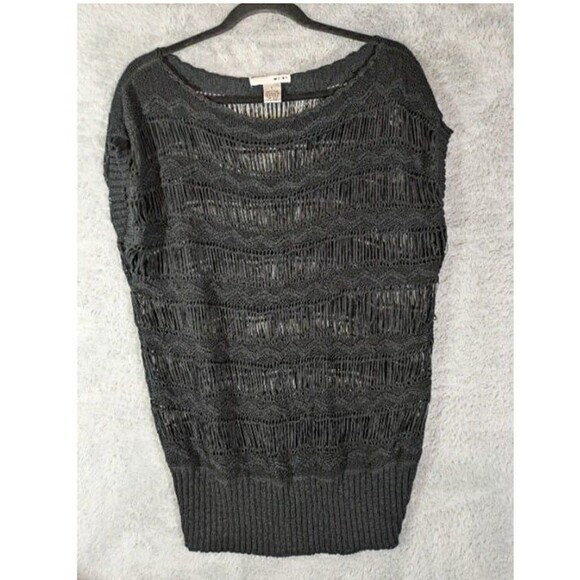 WD.NY Tops - Black Sheer Lace Women's Top Large Rock Punk Witchy Whimsigoth